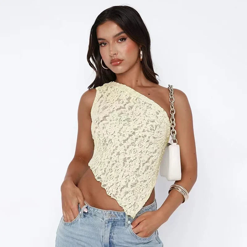Luna One Shoulder Top - Sovego