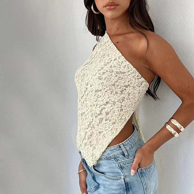 Luna One Shoulder Top - Sovego